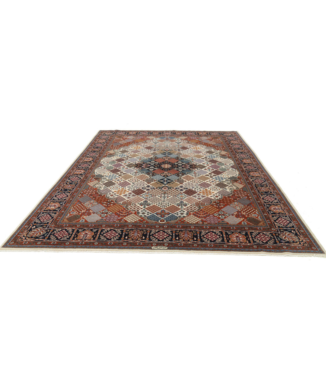 Afghan Josheghan Rug 9' 0" x 11' 9" Hand-Knotted | No. AT77747