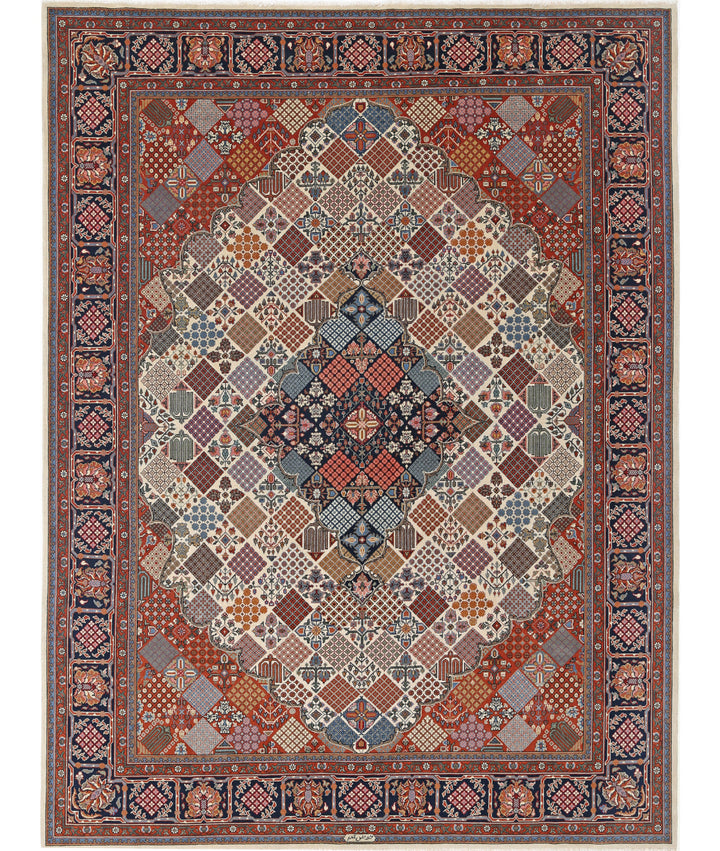 Afghan Josheghan Rug 9' 0" x 11' 9" Hand-Knotted | No. AT77747