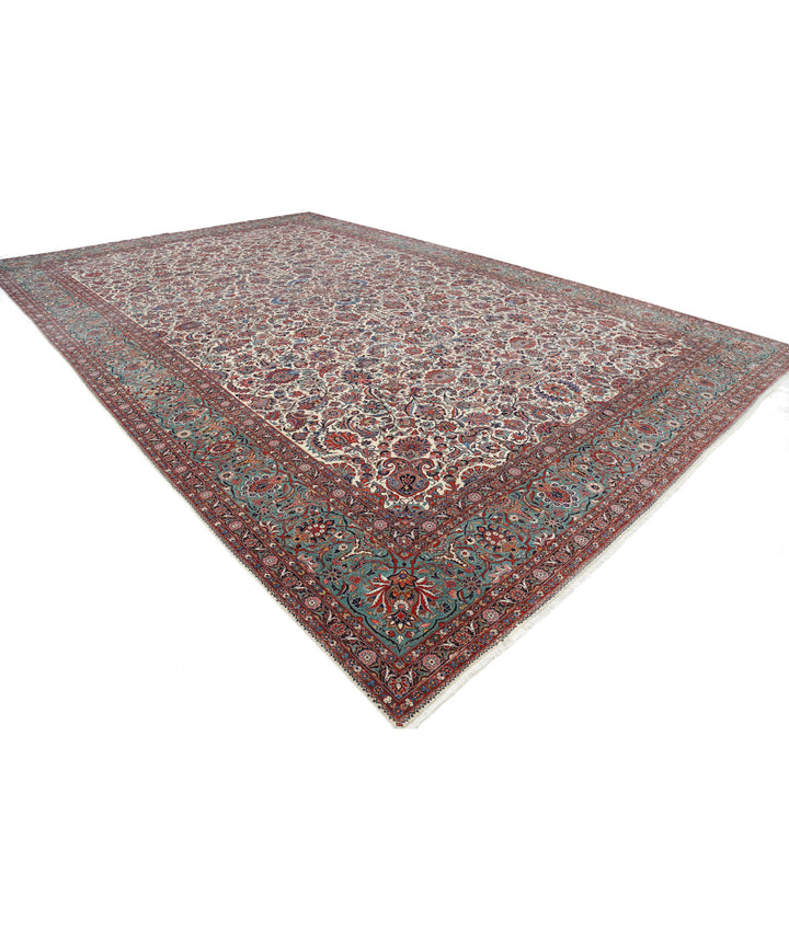 Afghan Kashan Rug 13' 9" x 21' 6" Hand-Knotted | No. AT27473