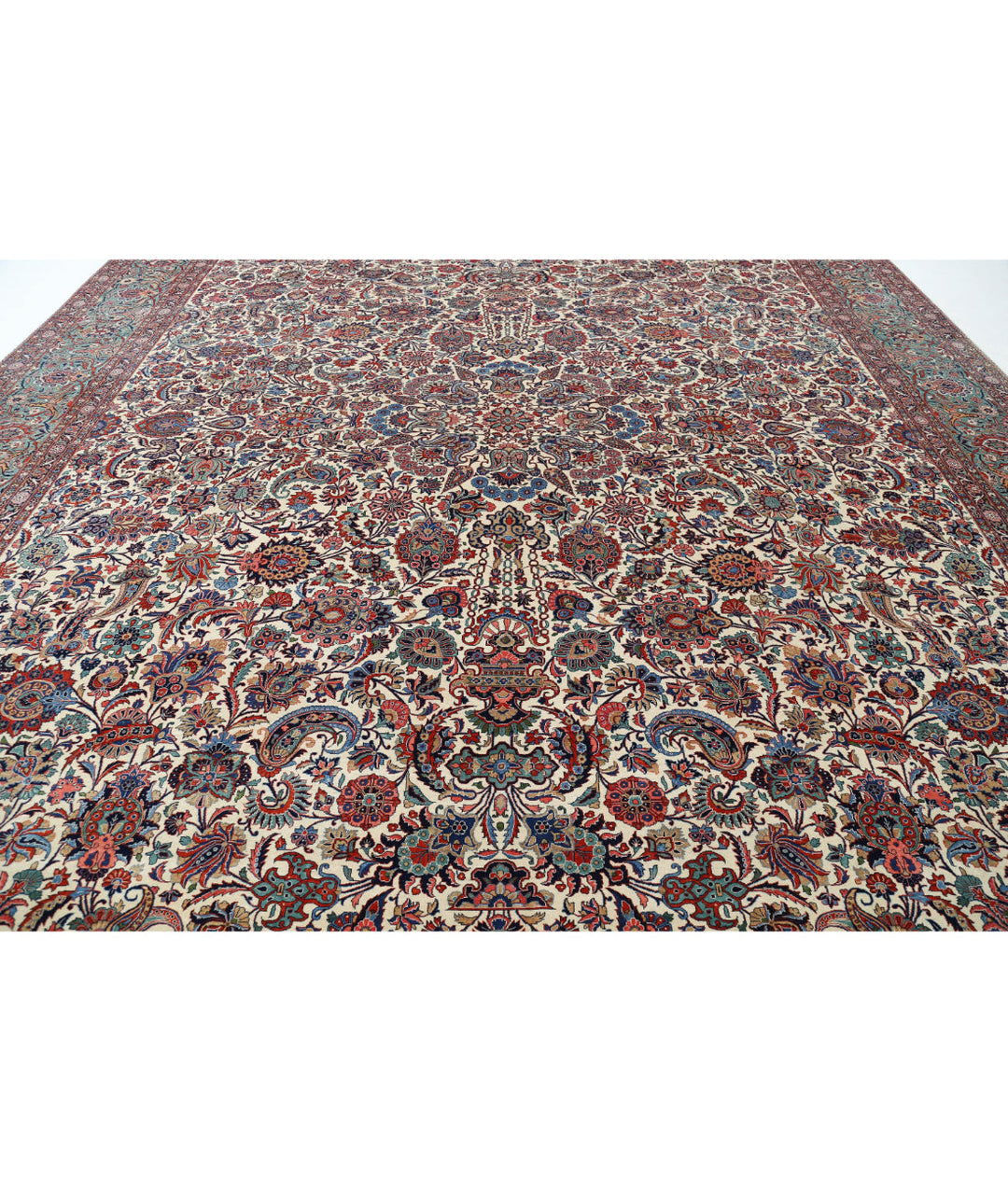 Afghan Kashan Rug 13' 9" x 21' 6" Hand-Knotted | No. AT27473