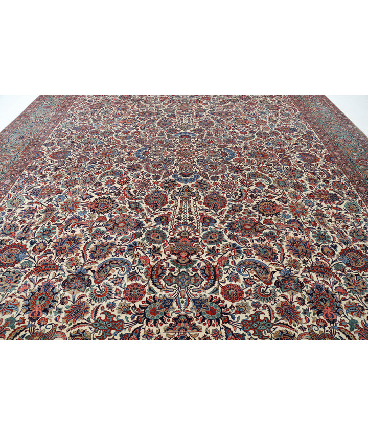 Afghan Kashan Rug 13' 9" x 21' 6" Hand-Knotted | No. AT27473