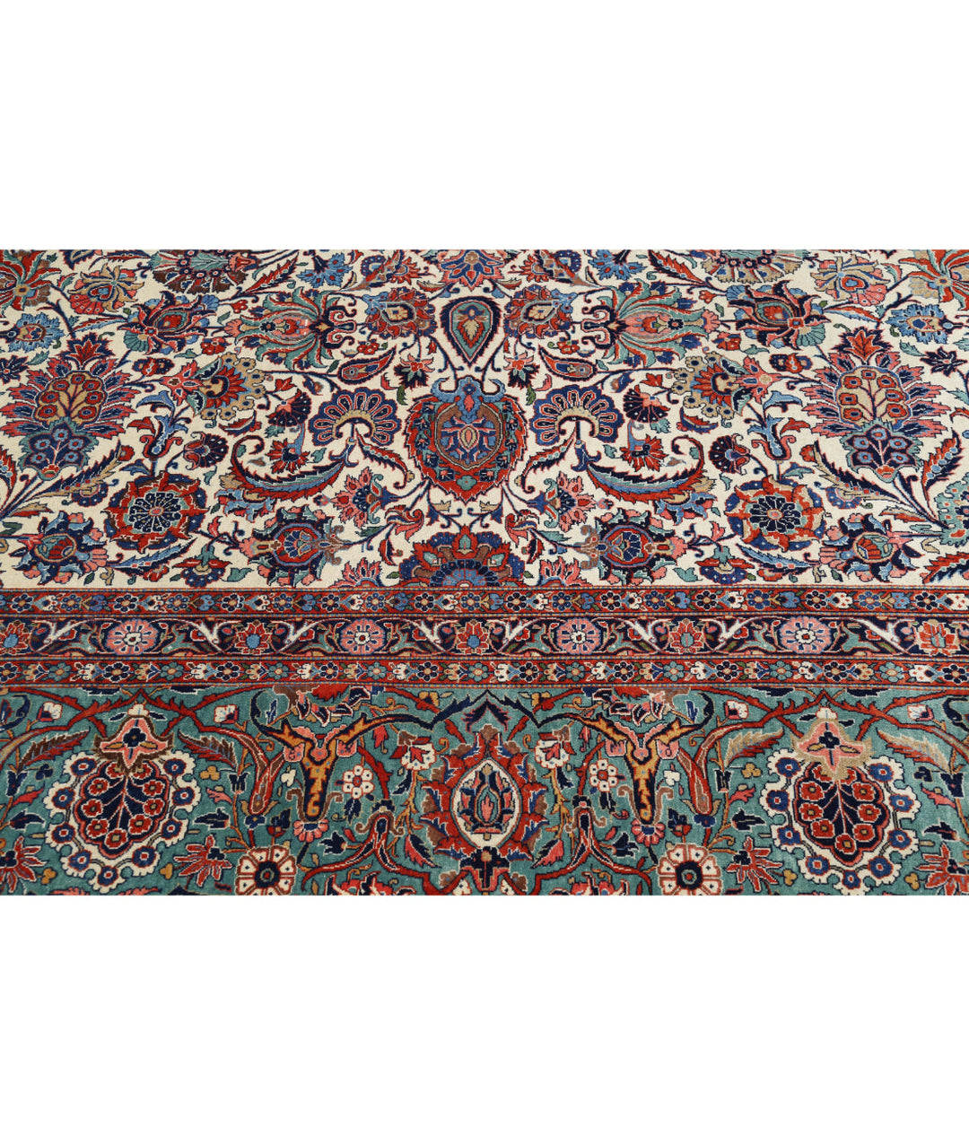 Afghan Kashan Rug 13' 9" x 21' 6" Hand-Knotted | No. AT27473