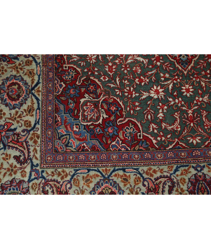 Afghan Kashan Fine Rug 4' 1" x 6' 9" Hand-Knotted | No. AT76371