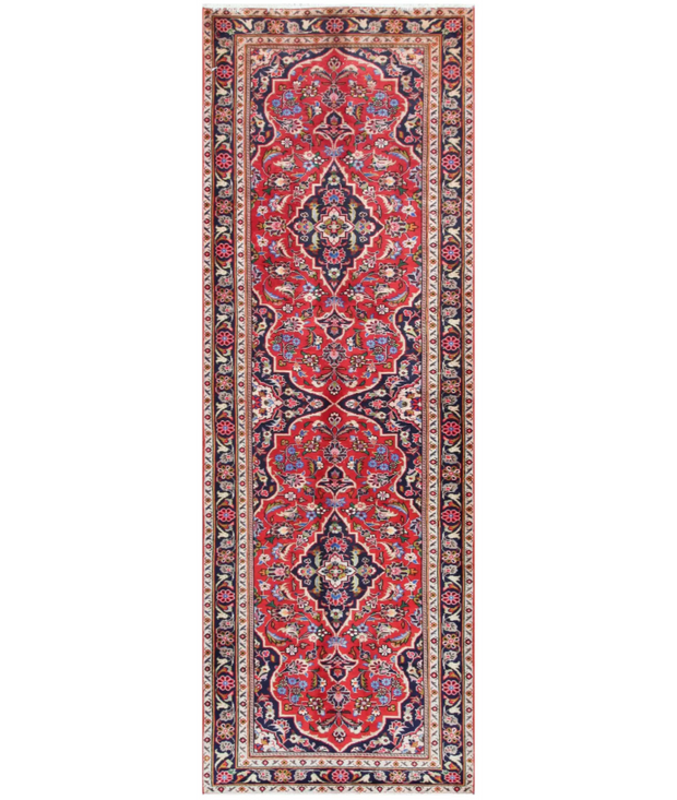 Hand Knotted Kashan Wool Rug 3'  5" x 10'  0" - No. AT64515