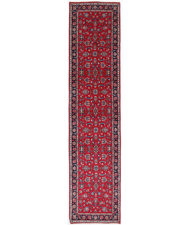 Hand Knotted Kashan Wool Rug 2'  3" x 9'  9" - No. AT64029