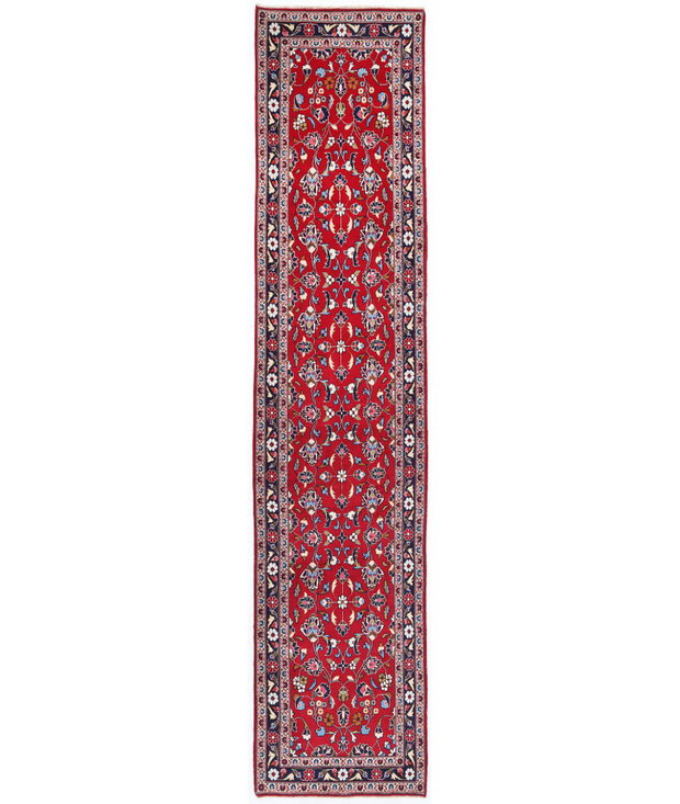 Hand Knotted Kashan Wool Rug 2'  4" x 10'  10" - No. AT22125