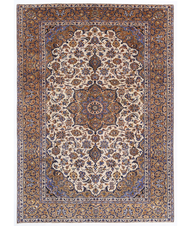 Hand Knotted Kashan Wool Rug 7'  2" x 10'  0" - No. AT54959