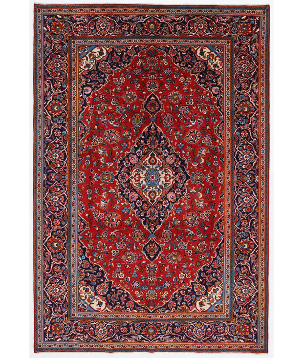 Hand Knotted Kashan Wool Rug 7'  11" x 11'  8" - No. AT68051