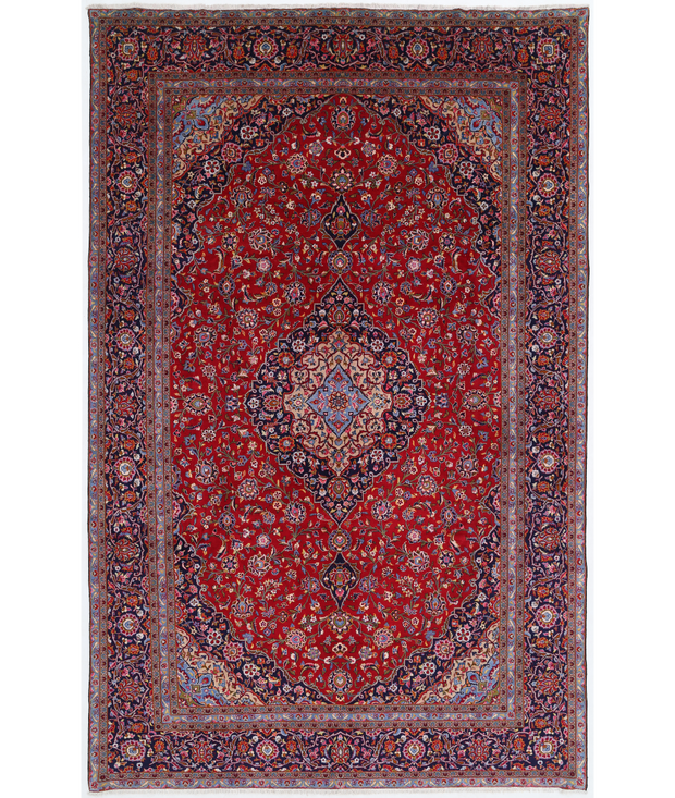Hand Knotted Kashan Wool Rug 9'  4" x 14'  6" - No. AT19241