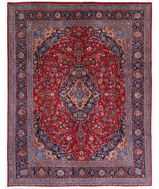 Hand Knotted Kashan Wool Rug 9'  9" x 12'  3" - No. AT48899