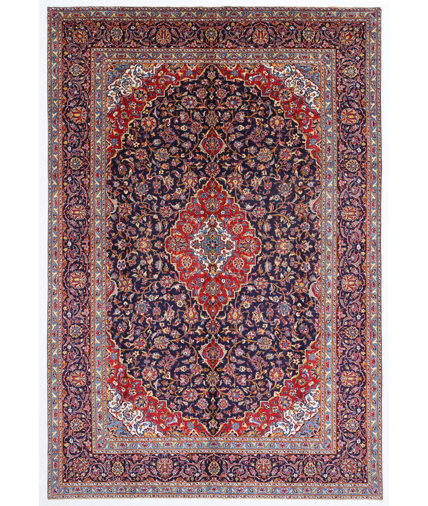 Hand Knotted Kashan Wool Rug 9'  6" x 13'  11" - No. AT76326