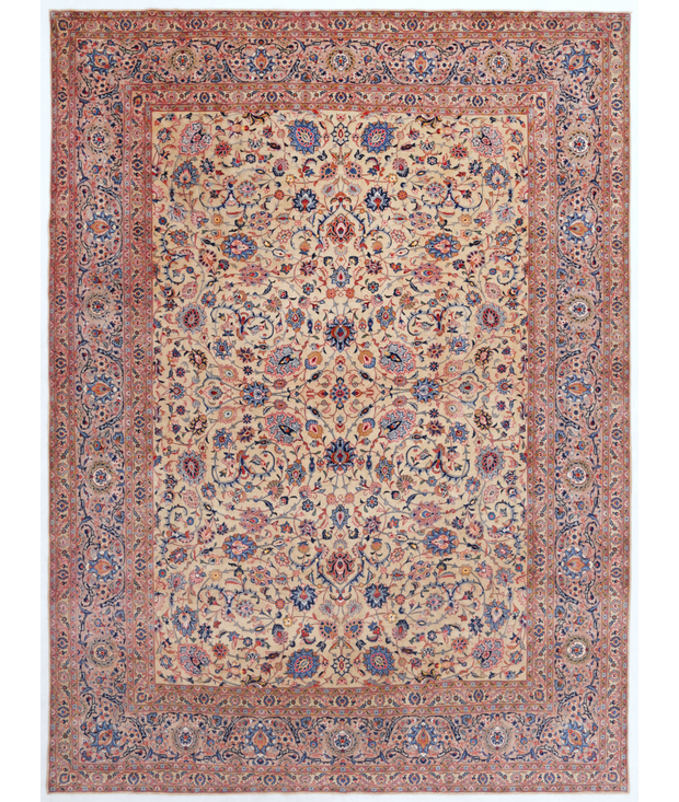 Hand Knotted Kashan Wool Rug 9'  9" x 13'  3" - No. AT63905