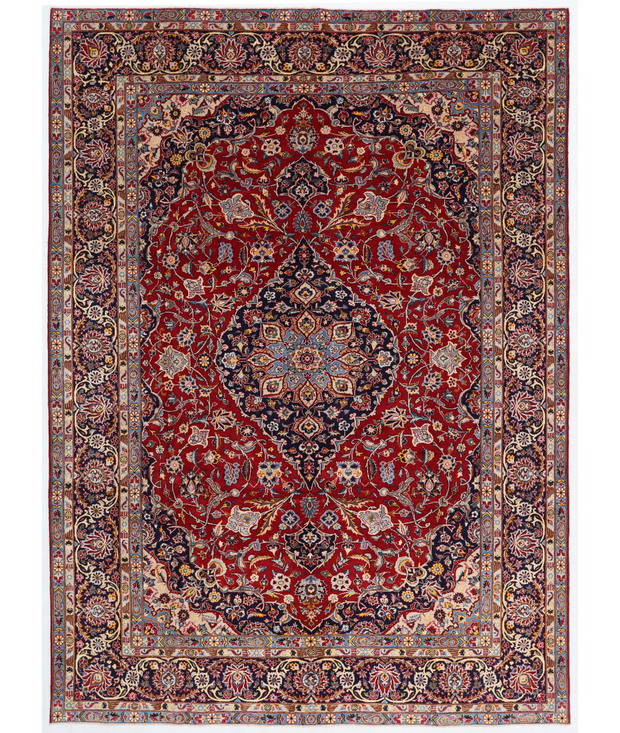 Hand Knotted Kashan Wool Rug 8'  6" x 11'  11" - No. AT20466