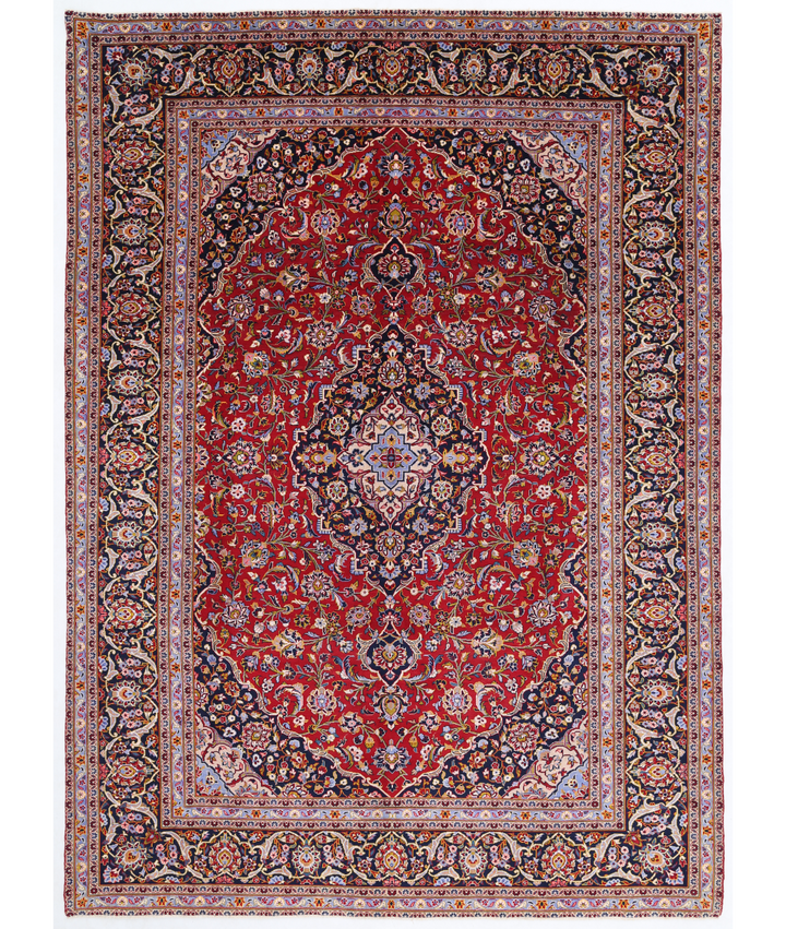 Afghan Kashan Rug 9' 5" x 13' 2" Hand-Knotted | No. AT53512
