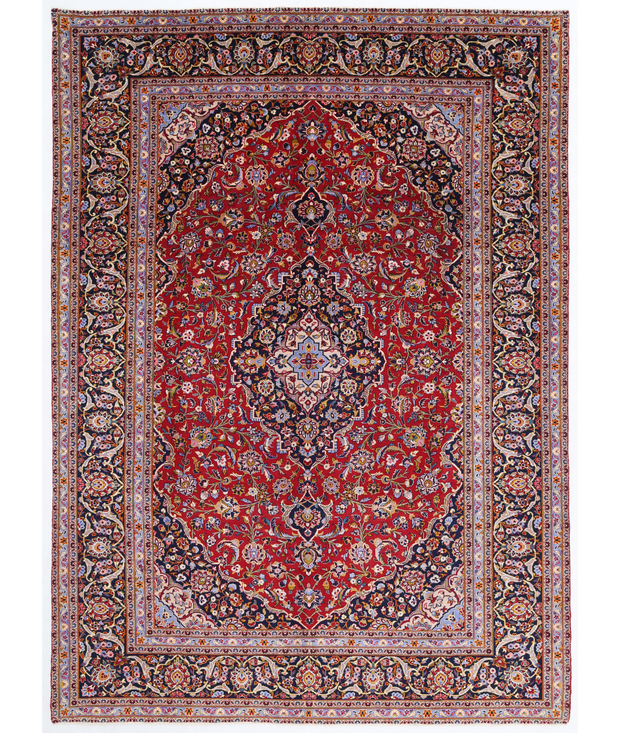 Hand Knotted Kashan Wool Rug 9'  5" x 13'  2" - No. AT53512
