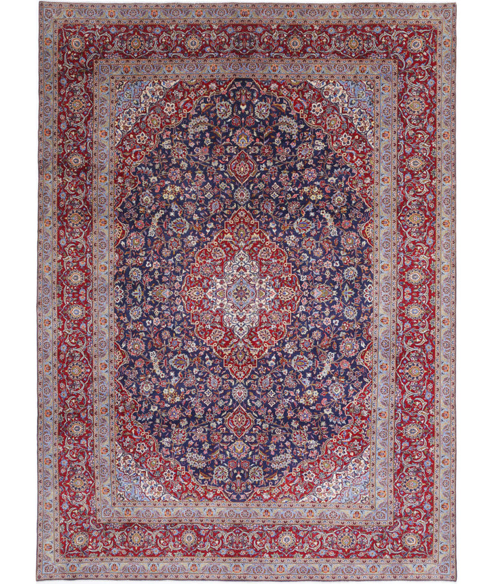 Afghan Kashan Rug 9' 6" x 13' 3" Hand-Knotted | No. AT19852