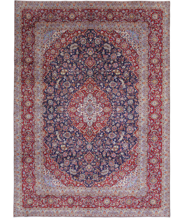 Hand Knotted Oriental Kashan Wool Rug 9' 6" x 13' 3" - No. AT19852