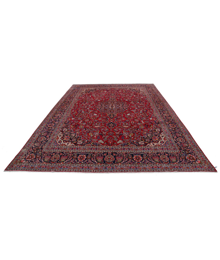 Afghan Kashan Rug 9' 0" x 12' 1" Hand-Knotted | No. AT66695