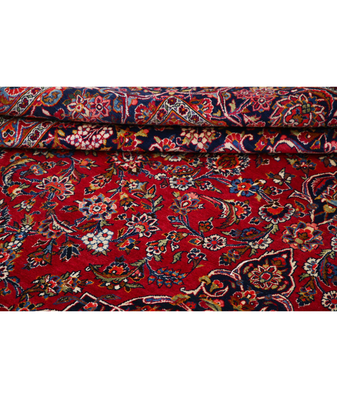 Afghan Kashan Rug 9' 0" x 12' 1" Hand-Knotted | No. AT66695