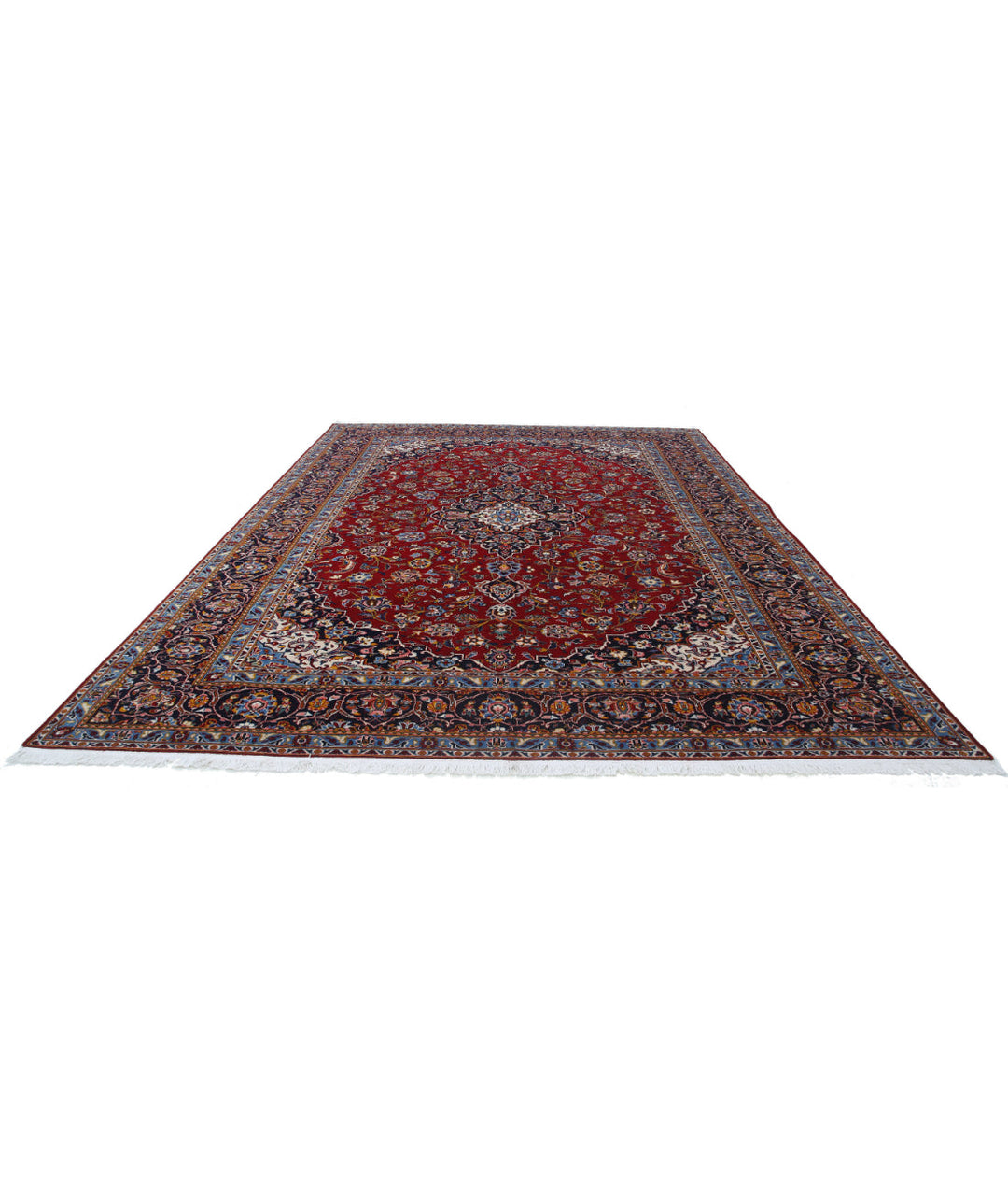 Afghan Kashan Rug 9' 7" x 12' 9" Hand-Knotted | No. AT86687
