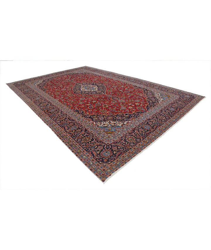 Afghan Kashan Rug 9' 6" x 14' 6" Hand-Knotted | No. AT58373