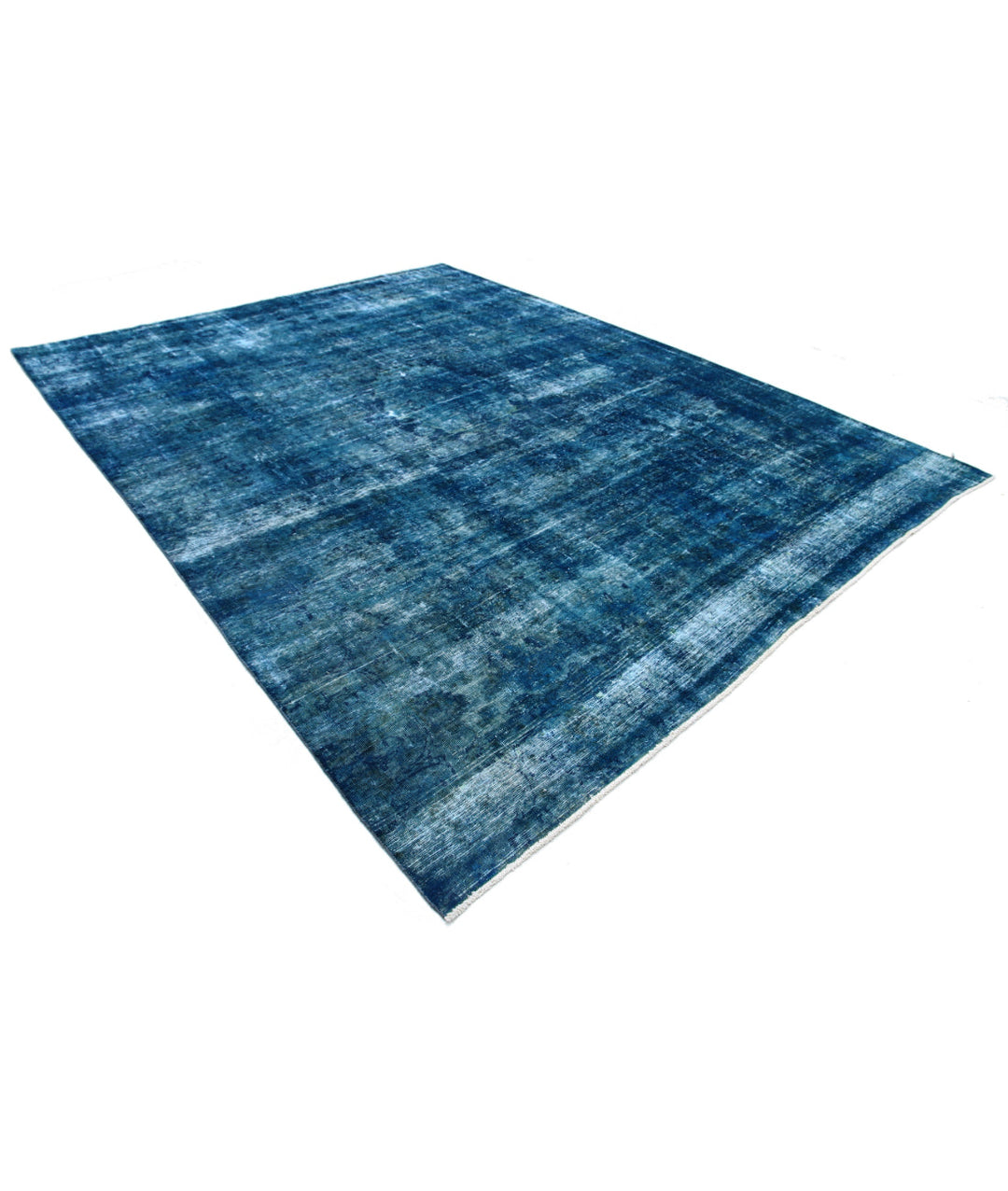 Blue Afghan Overdye Rug 9' 7" x 12' 2" Hand-Knotted | No. AT37925