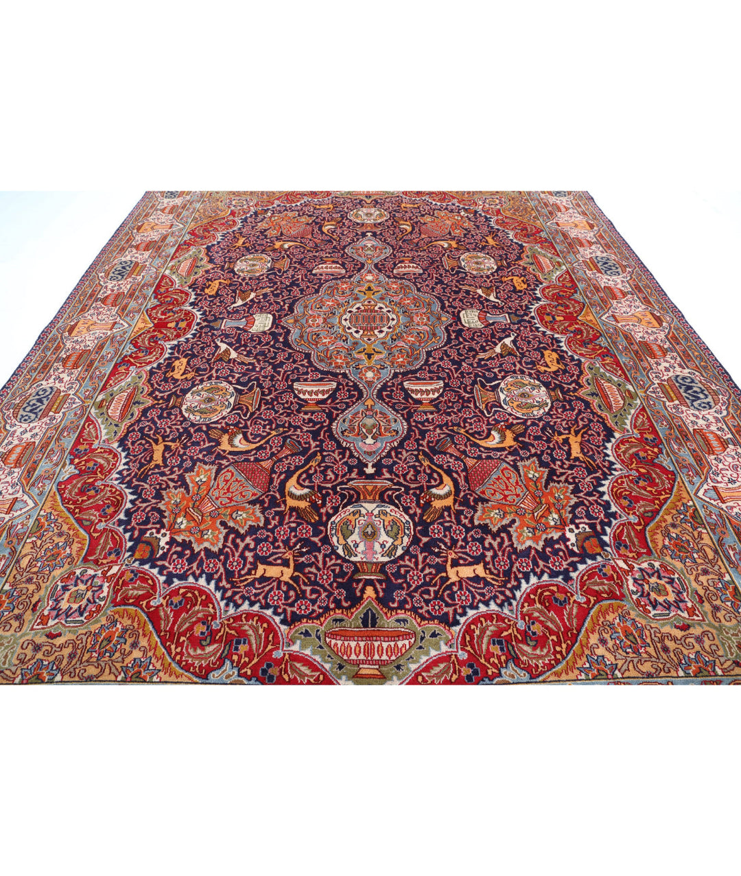 Afghan Kashmar Oriental Rug 9' 8" x 12' 7" Hand-Knotted | No. AT37101