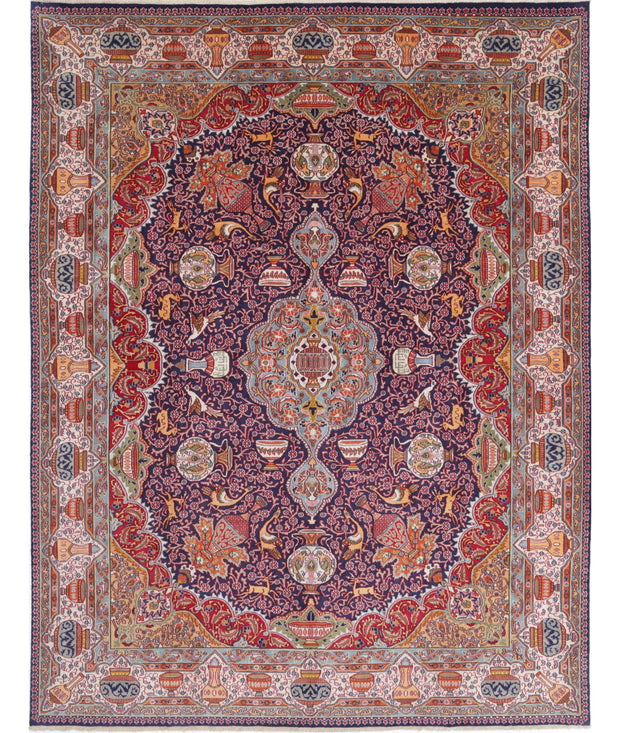 Hand Knotted Oriental Kashmar Wool Rug 9' 8" x 12' 7" - No. AT27801