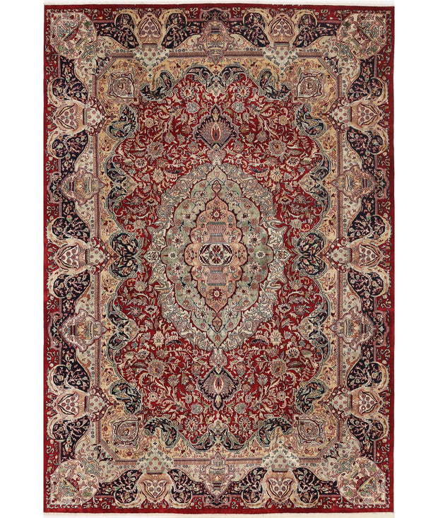 Hand Knotted Oriental Kashmar Wool Rug 7' 9" x 11' 7" - No. AT19104
