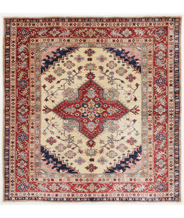 Hand Knotted Kazak Wool Rug 6'  1" x 6'  4" - No. AT89549