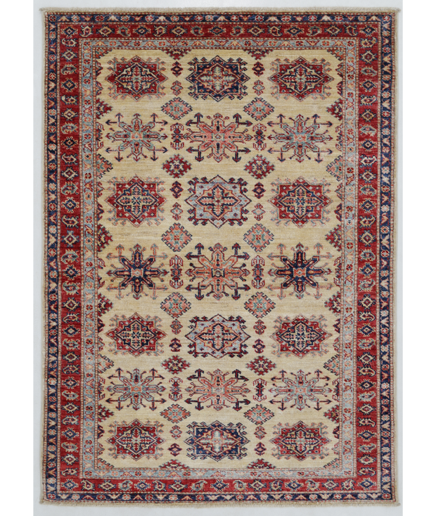 Hand Knotted Kazak Wool Rug 4'  0" x 5'  6" - No. AT63247