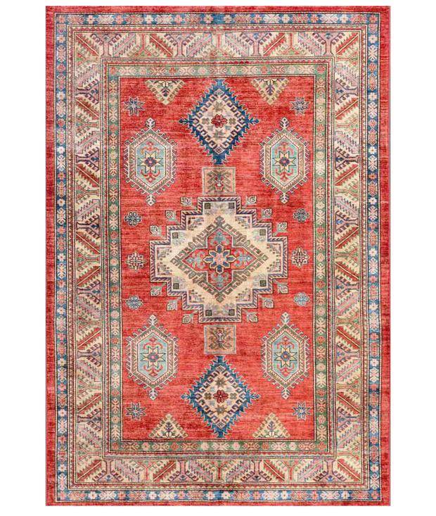 Hand Knotted Kazak Wool Rug 5'  6" x 7'  9" - No. AT44300