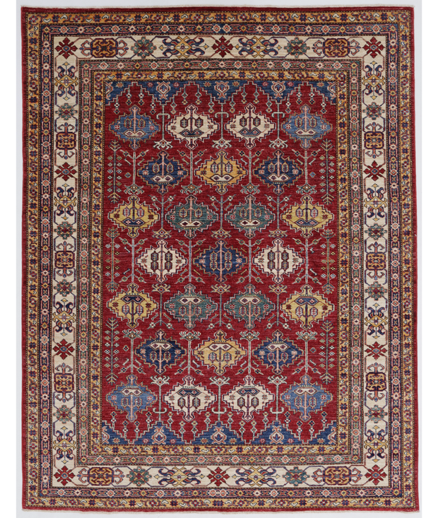 Hand Knotted Kazak Wool Rug 5'  8" x 7'  5" - No. AT27910
