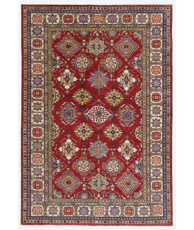 Hand Knotted Kazak Wool Rug 5'  9" x 8'  7" - No. AT63063