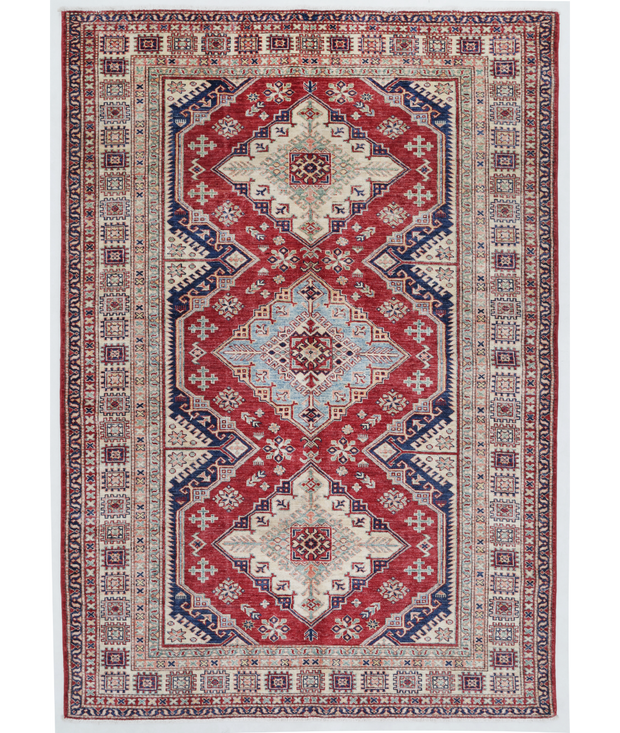 Hand Knotted Kazak Wool Rug 5'  6" x 7'  11" - No. AT21361