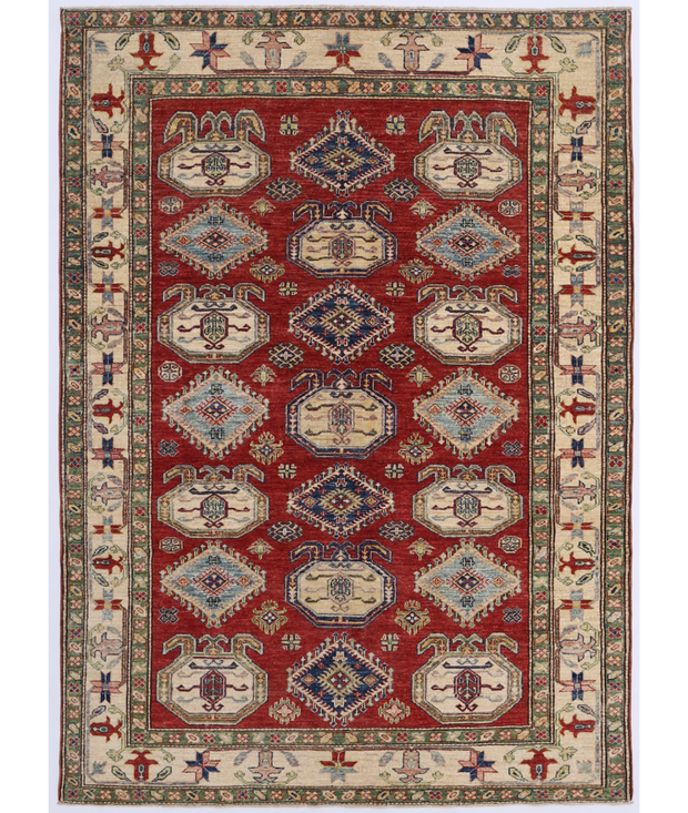 Hand Knotted Kazak Wool Rug 5'  7" x 7'  10" - No. AT56484