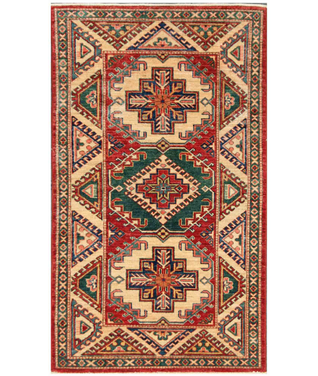 Hand Knotted Kazak Wool Rug 2'  11" x 4'  11" - No. AT67116