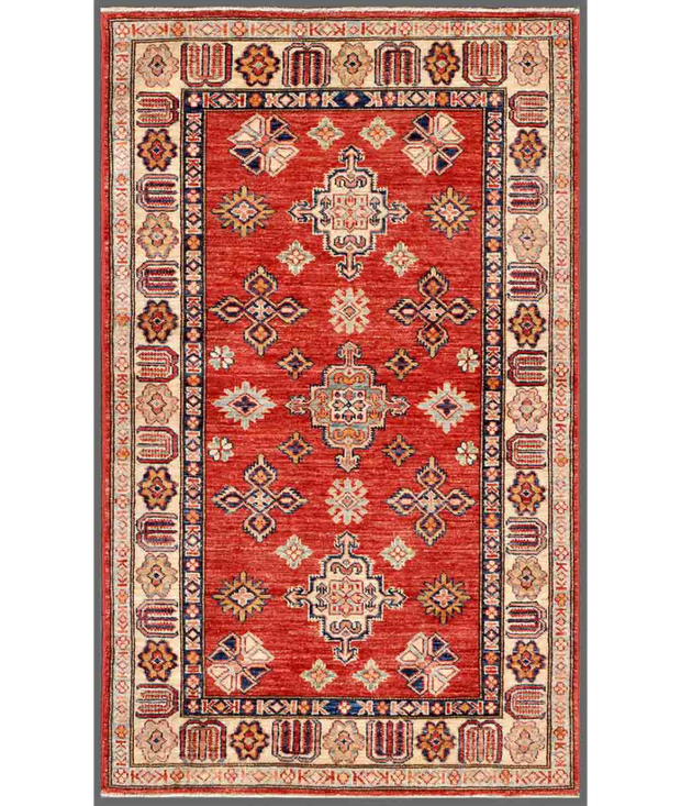 Hand Knotted Kazak Wool Rug 3'  2" x 5'  2" - No. AT71859