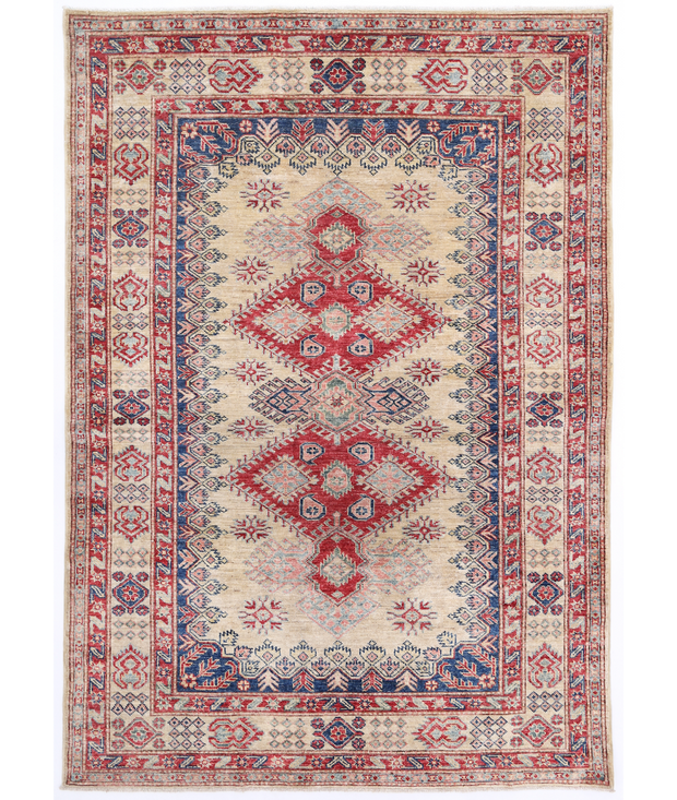 Hand Knotted Kazak Wool Rug 4'  9" x 6'  7" - No. AT19524