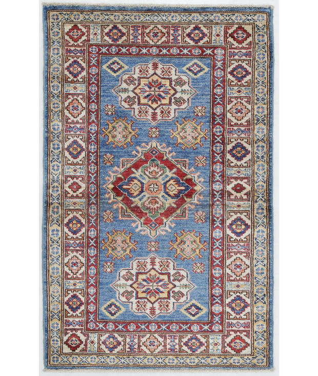 Hand Knotted Kazak Wool Rug 2'  5" x 3'  10" - No. AT55037