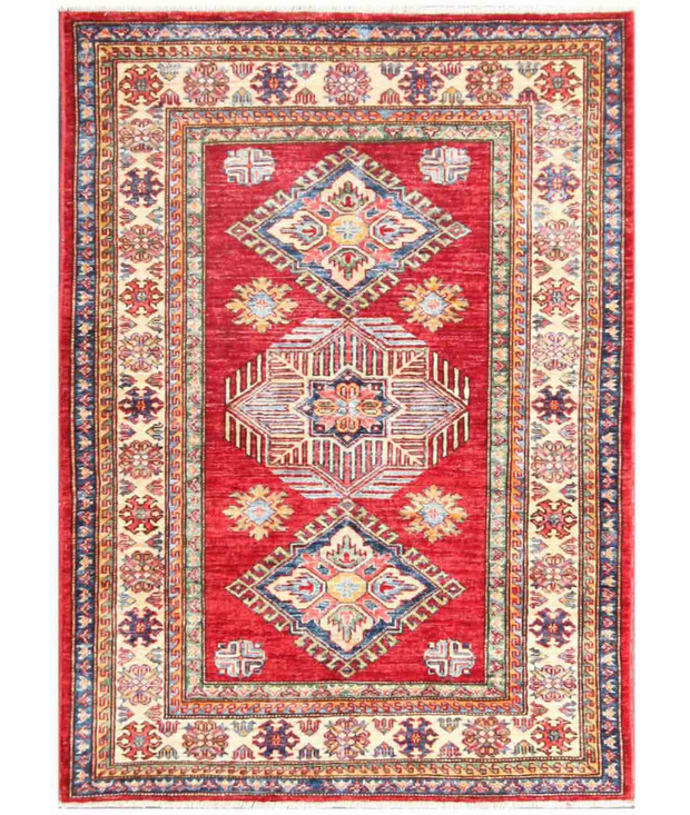 Hand Knotted Kazak Wool Rug 3'  5" x 4'  7" - No. AT61263