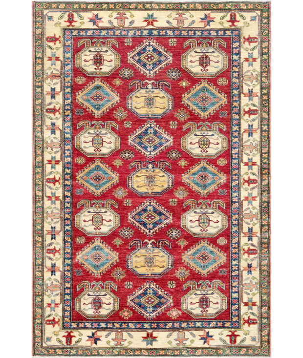 Hand Knotted Kazak Wool Rug 5'  5" x 7'  11" - No. AT21416