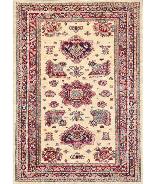 Hand Knotted Kazak Wool Rug 5'  7" x 7'  9" - No. AT32041