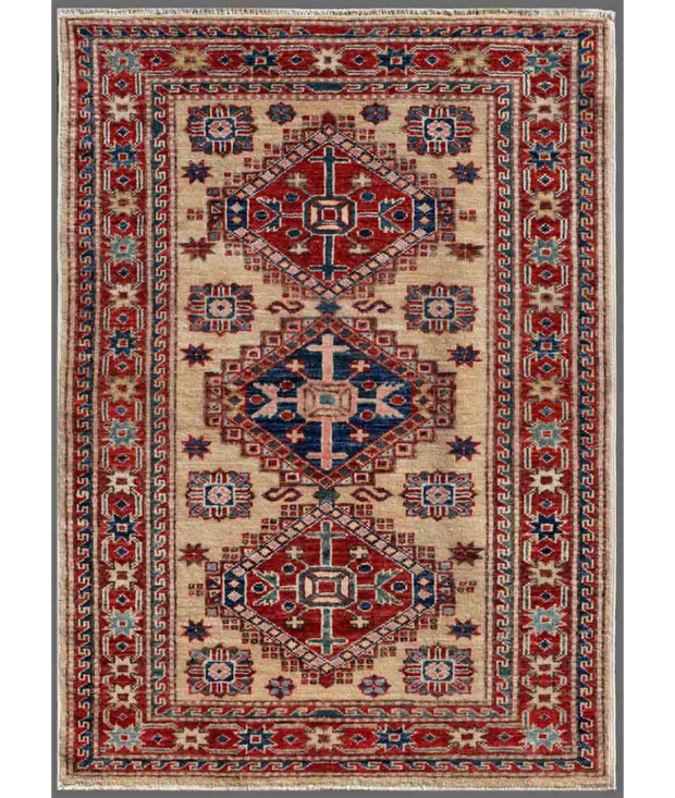 Hand Knotted Kazak Wool Rug 2'  7" x 3'  6" - No. AT56983