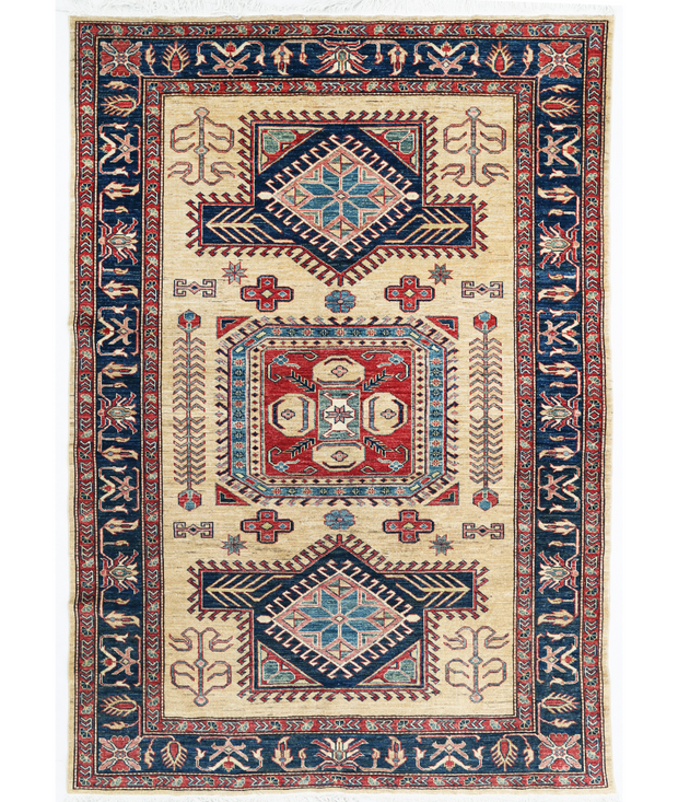 Hand Knotted Kazak Wool Rug 5'  5" x 8'  0" - No. AT55316