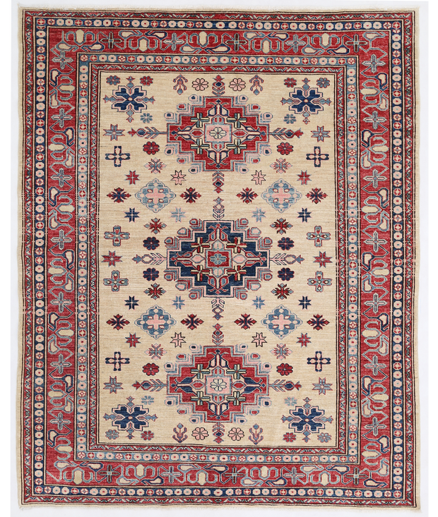 Hand Knotted Kazak Wool Rug 6'  0" x 7'  5" - No. AT24299