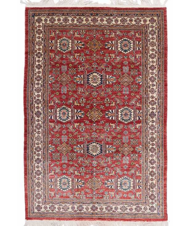 Hand Knotted Kazak Wool Rug 5'  10" x 9'  1" - No. AT33620