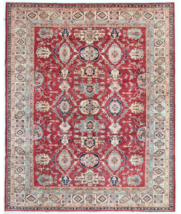 Hand Knotted Kazak Wool Rug 8'  1" x 9'  11" - No. AT14641