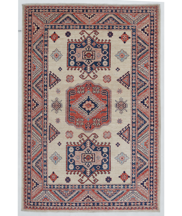 Hand Knotted Kazak Wool Rug 4'  11" x 7'  3" - No. AT43911