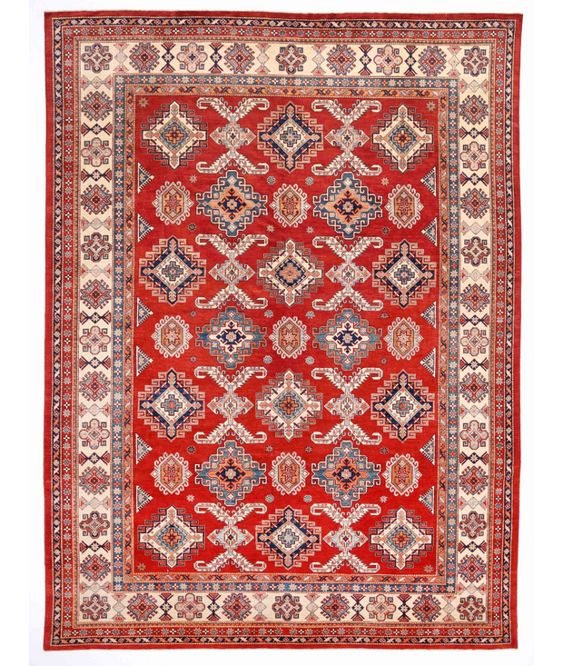 Hand Knotted Kazak Wool Rug 11'  10" x 15'  0" - No. AT35497